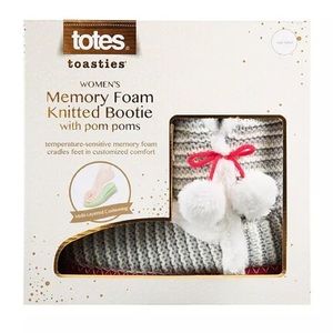 NWB Totes Toasties Memory Foam Knitted Booties